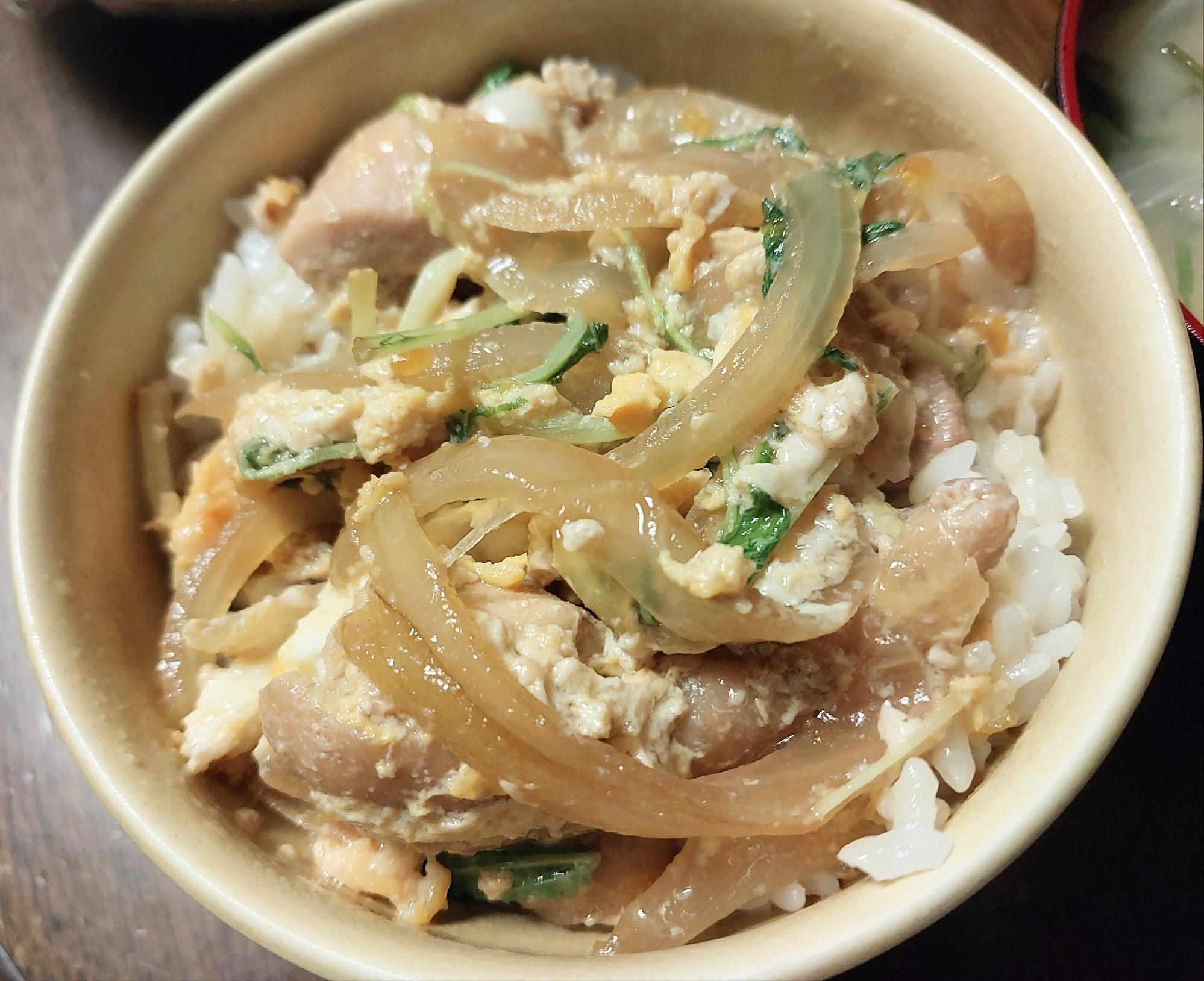 簡単☘️ねこぶだし入り親子丼☘️