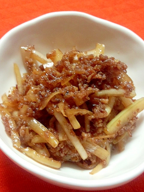 捨てずに変身 大根の皮と豚ミンチのキンピラ レシピ 作り方 By Reing 楽天レシピ