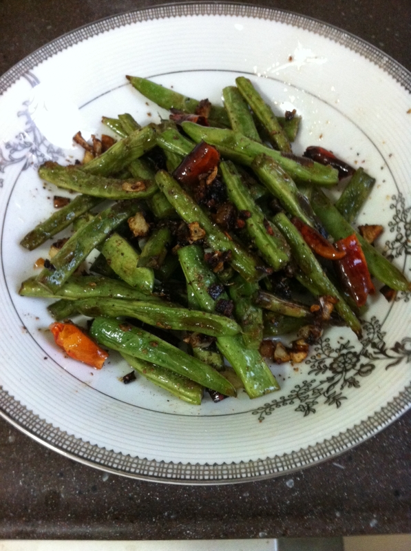 干煸豆角（インゲンの花椒炒め）