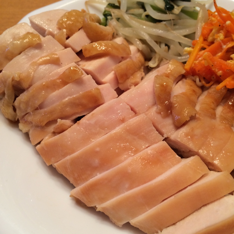 重曹で柔らか☆胸肉のローストチキン