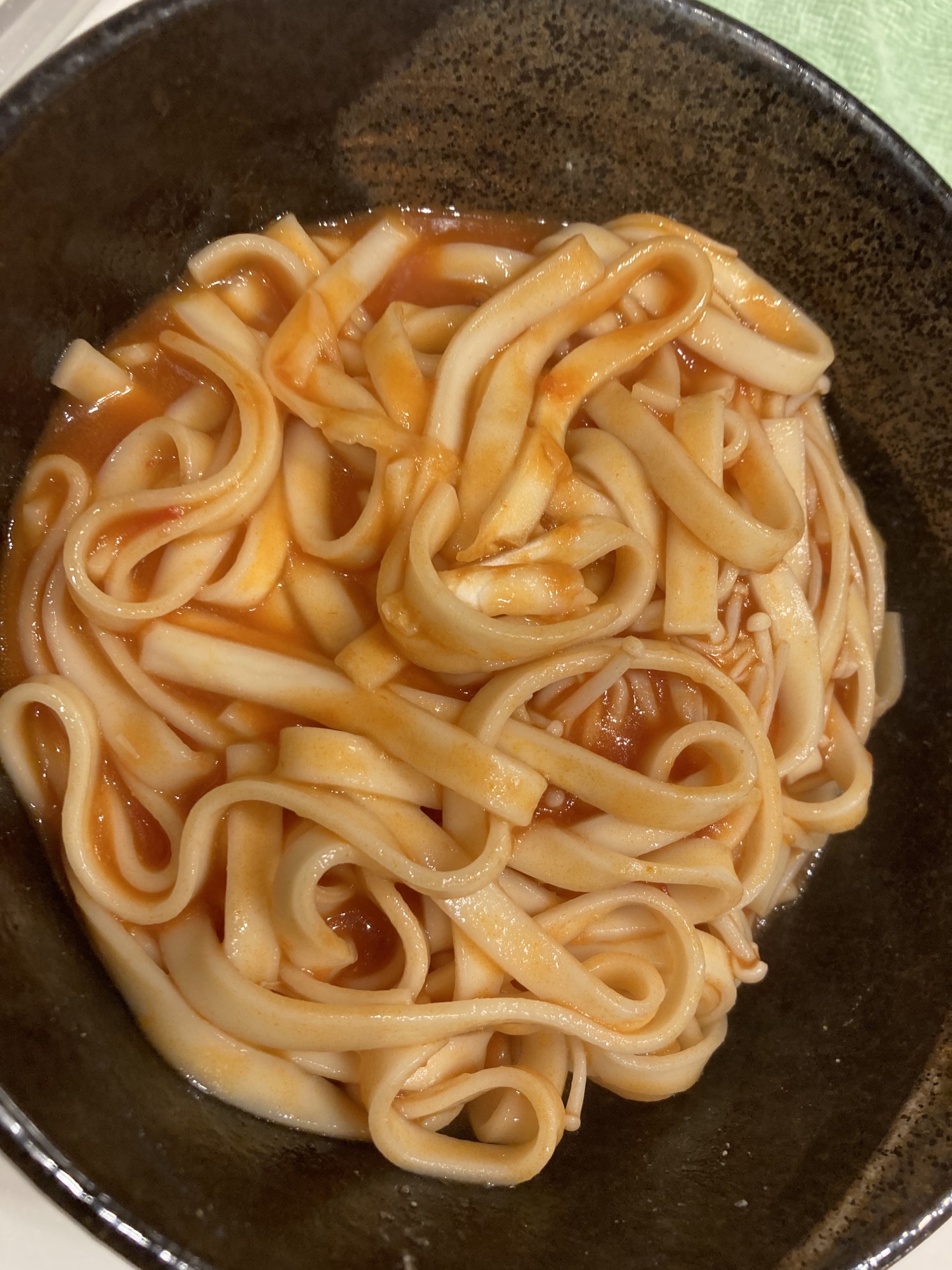 簡単にランチ！きしめん　トマトソース