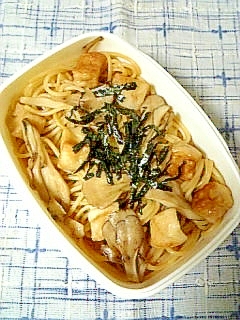 ☆舞茸はんぺんバター醤油パスタ弁当