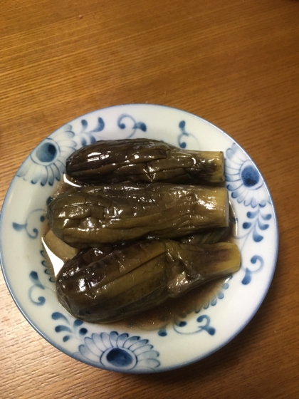 冷た～い♪　茶せん茄子の含め煮