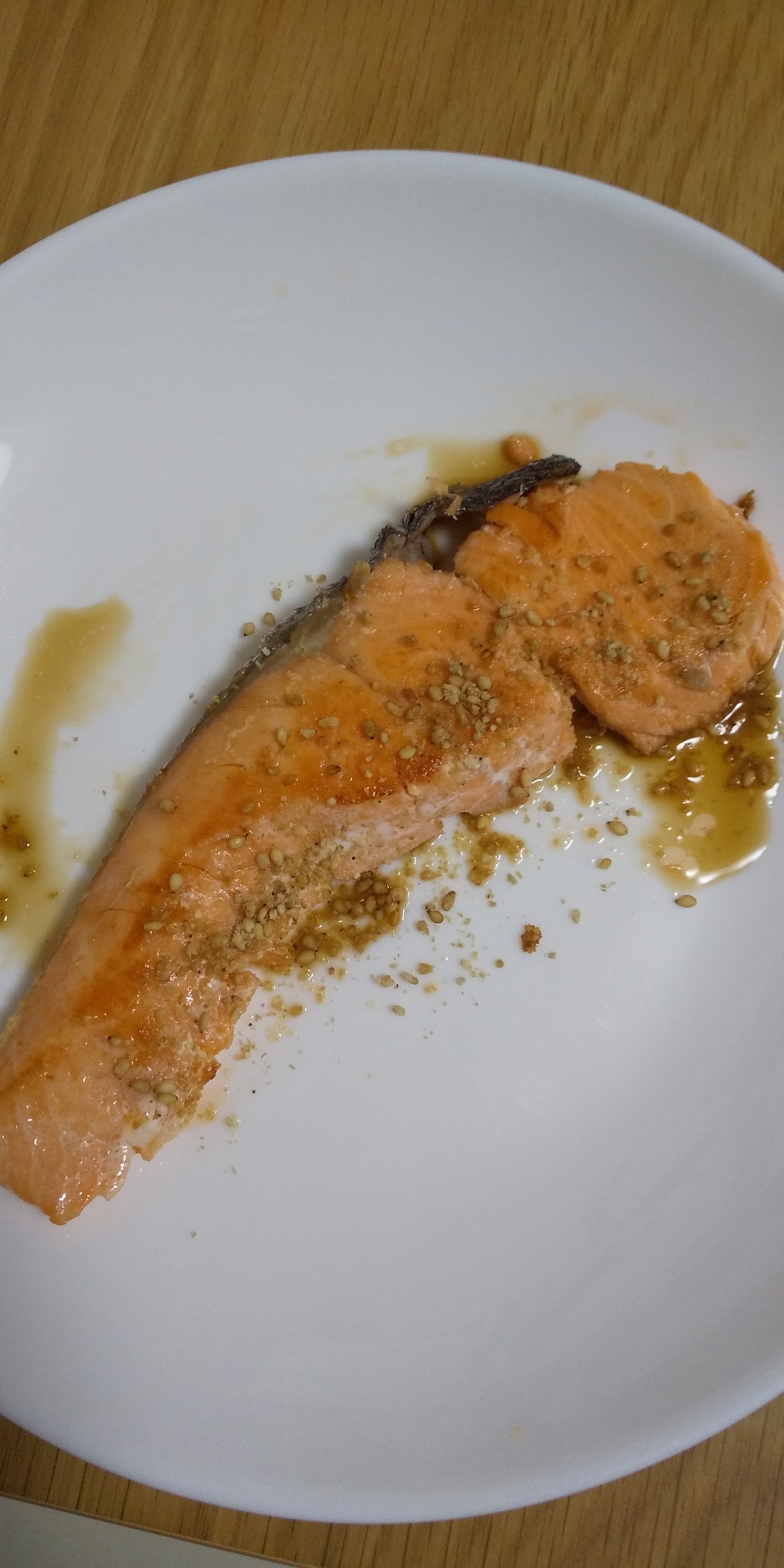 ポン酢とすりごまの焼き鮭