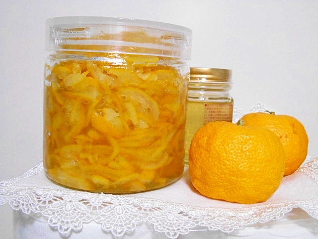 ゆずの皮のはちみつ漬け