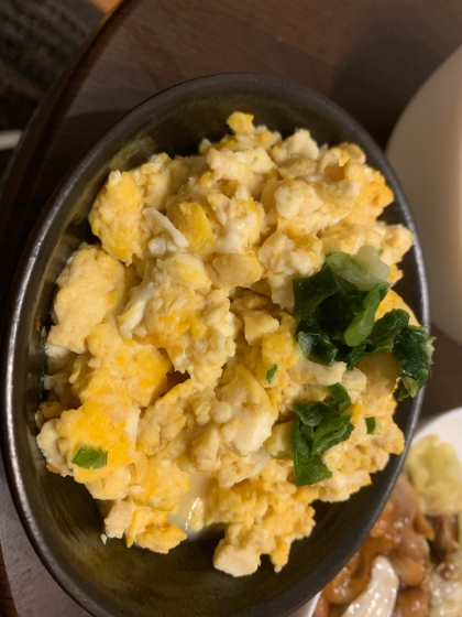 簡単朝御飯♪我が家の“卵豆腐丼”