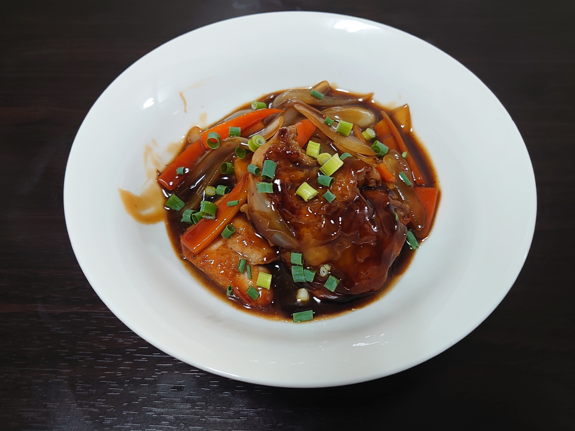 鶏ももと野菜の照り焼き