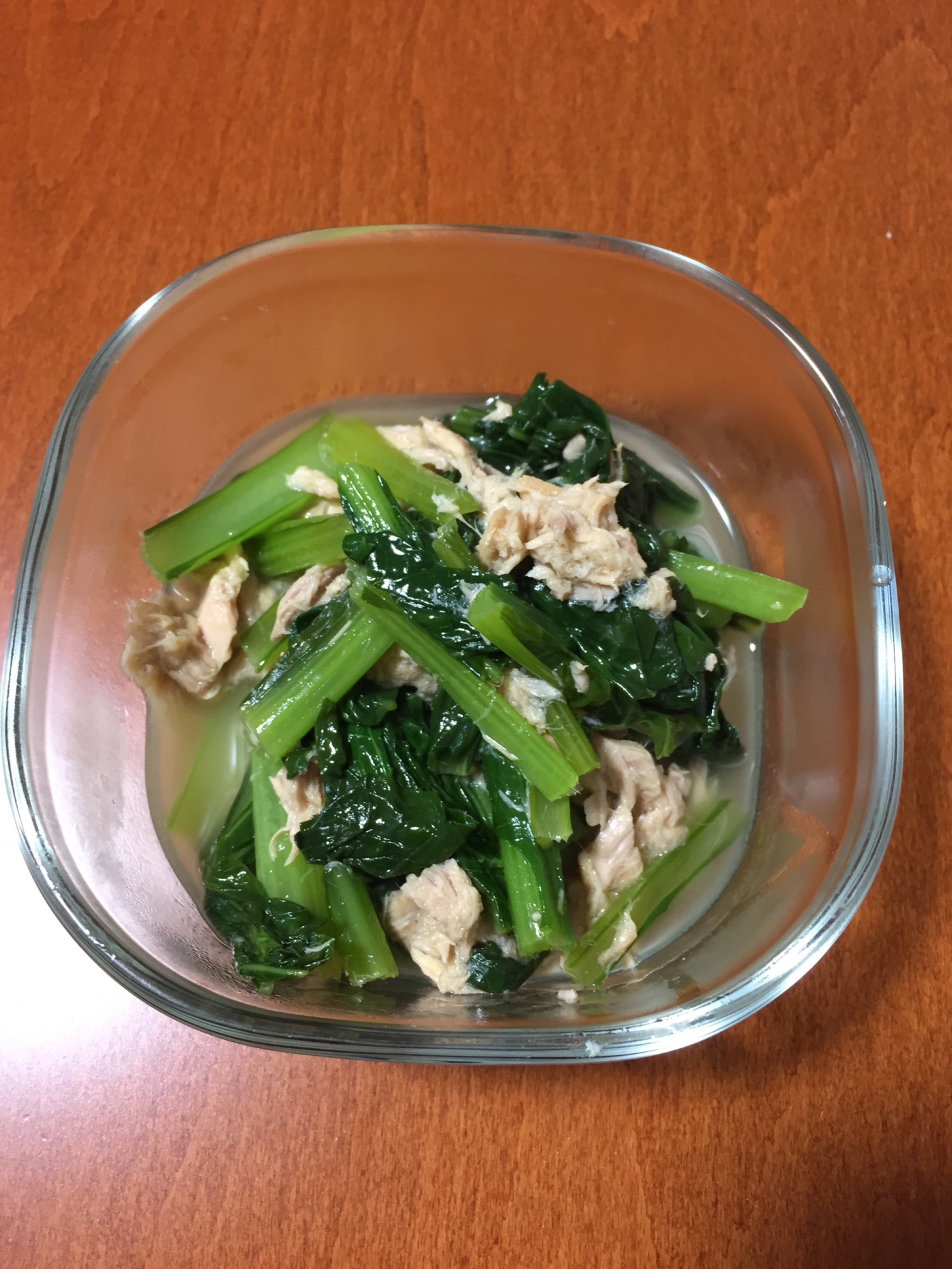 すぐできる簡単副菜 小松菜とツナのさっと煮 レシピ 作り方 By 大食い母ちゃん 楽天レシピ