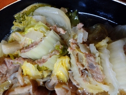 豚ひき肉と白菜のミルフィーユ鍋