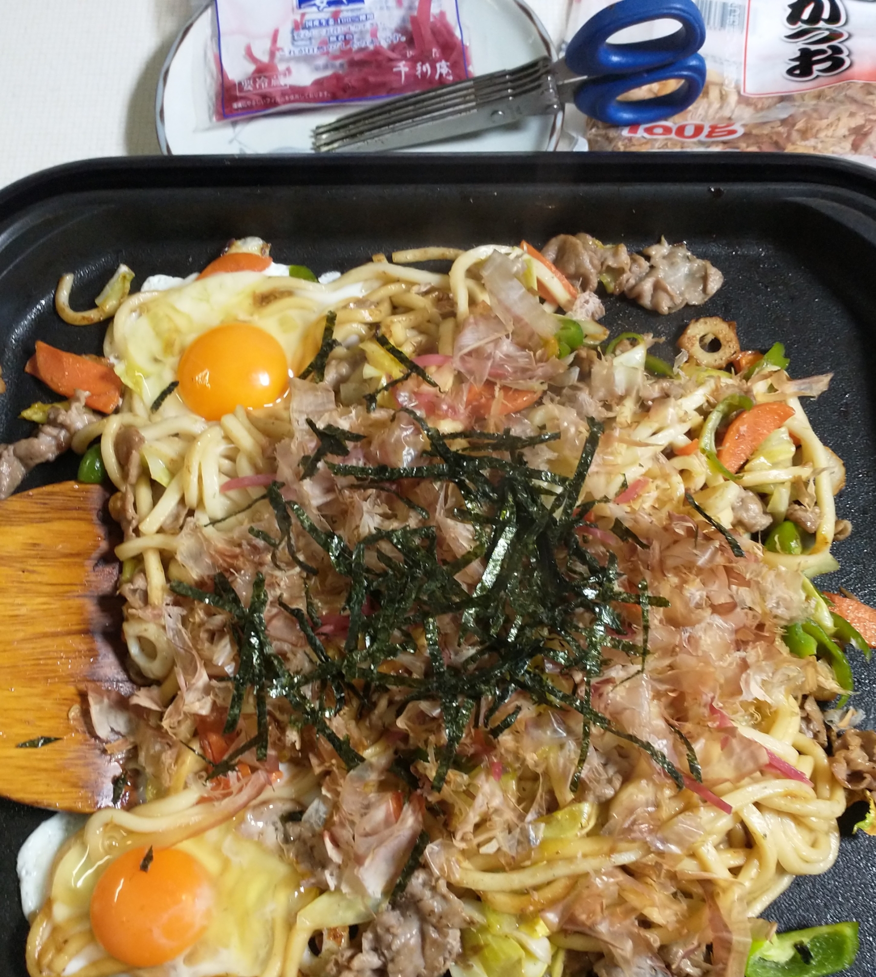 超美味しい！簡単！ホットプレートで焼きうどん