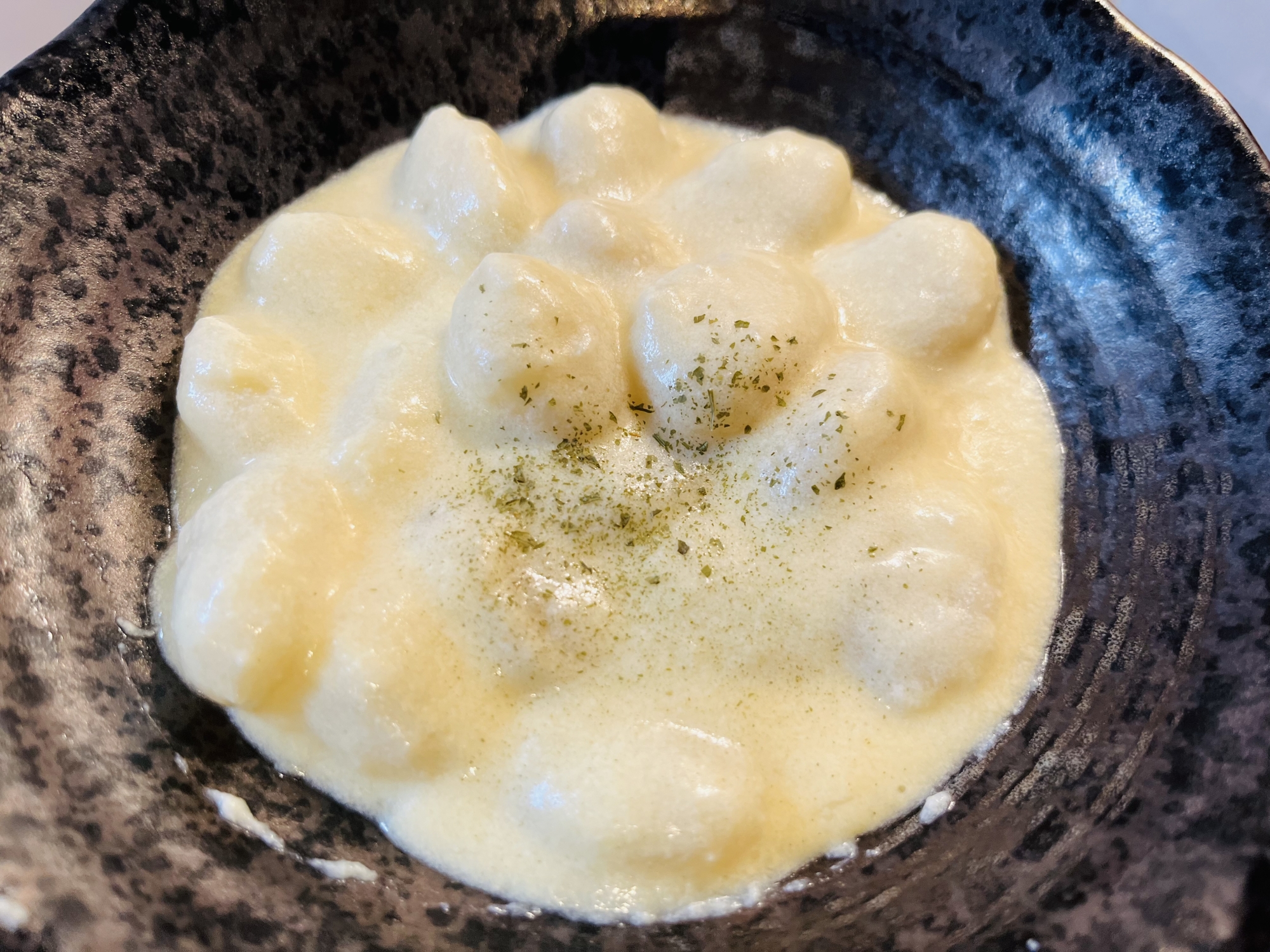 豆乳で作るクリームニョッキ