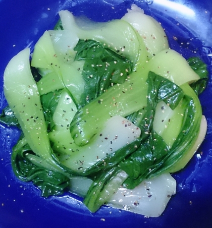 中華のつけあわせに★チンゲン菜の蒸し物