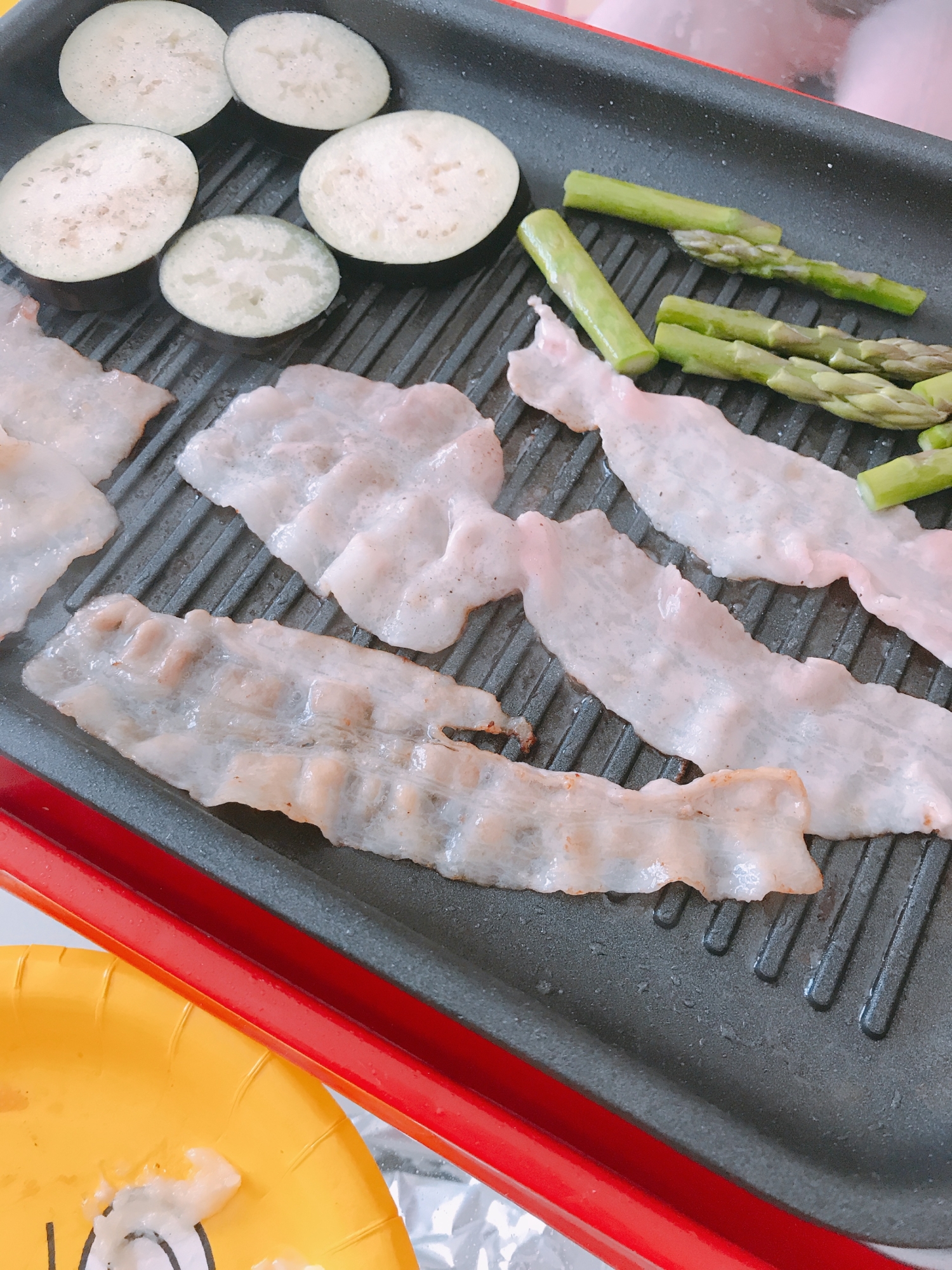 ホットプレートで豚バラ焼肉パーティー♪