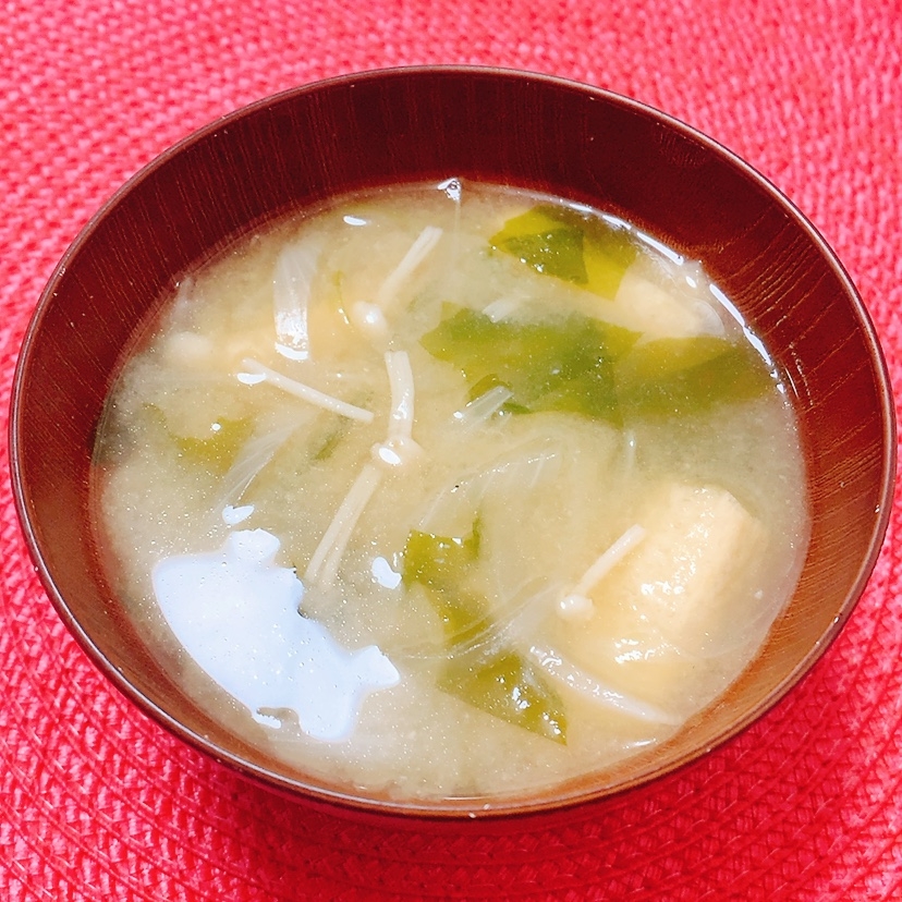 えのき玉ねぎ味噌汁✧˖°