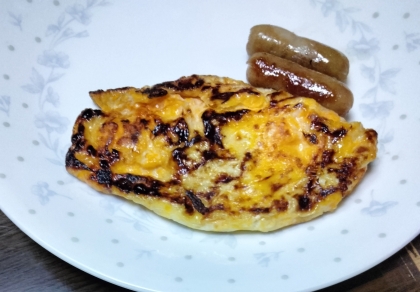 朝食チーズオムレツ