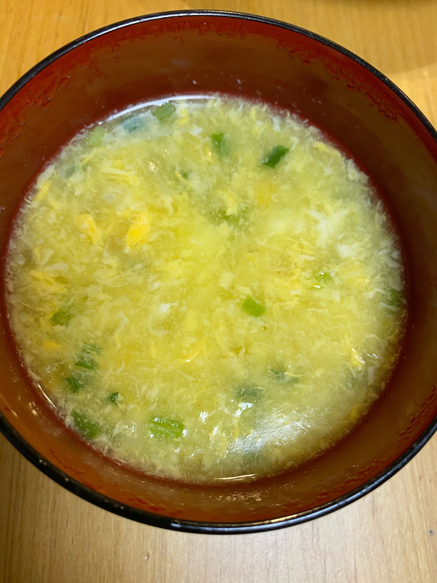 コーンスープの素で作る卵スープ