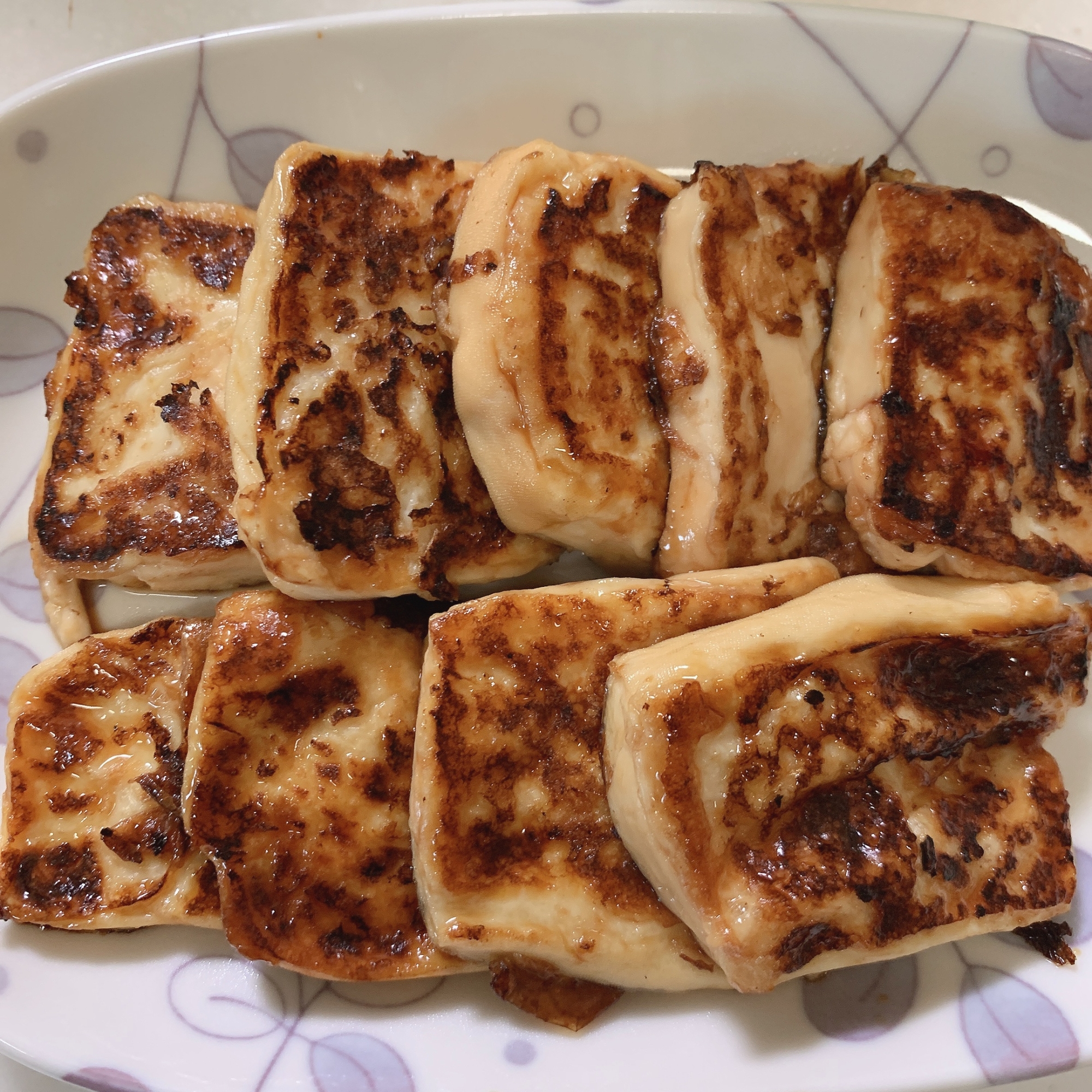 焼き豆腐の甘辛あえ