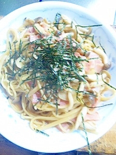 シメジたっぷり、和風パスタ