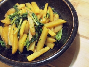 チャチャッと じゃがいもと大根菜のきんぴら レシピ 作り方 By ころん2199 楽天レシピ