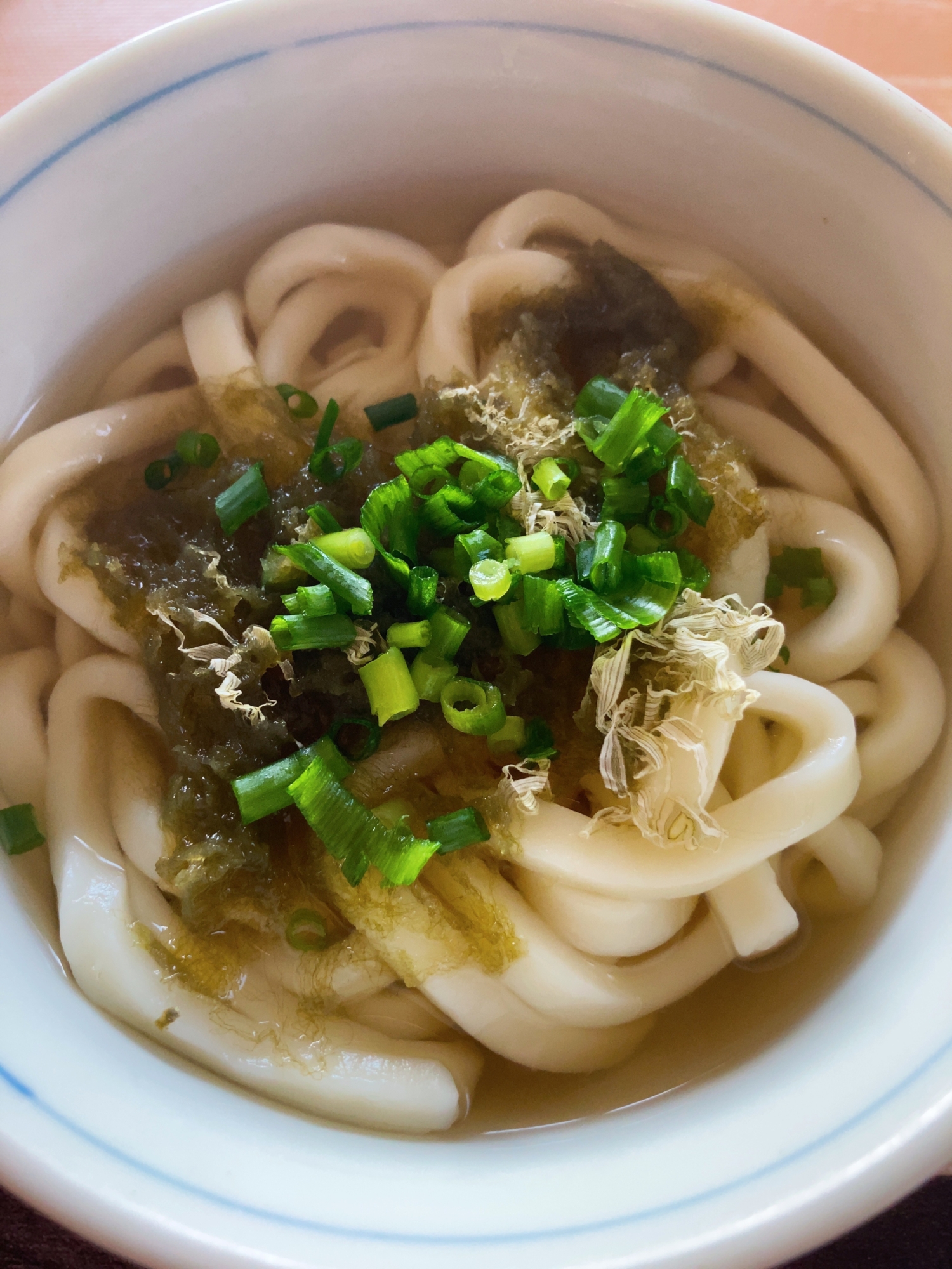 とろろ昆布ネギうどん