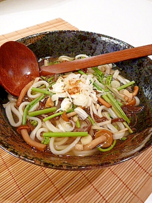 水煮を使えば簡単！山菜うどん（蕎麦）