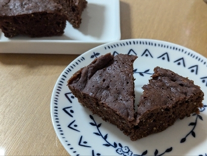 レンジで5分♪豆腐入りシナモンココアケーキ