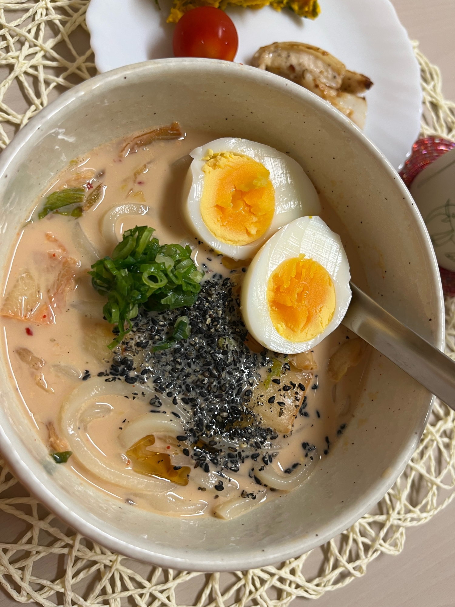 レンジだけでできる！豆乳キムチうどん