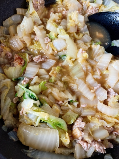 白菜とそぼろのあんかけ丼