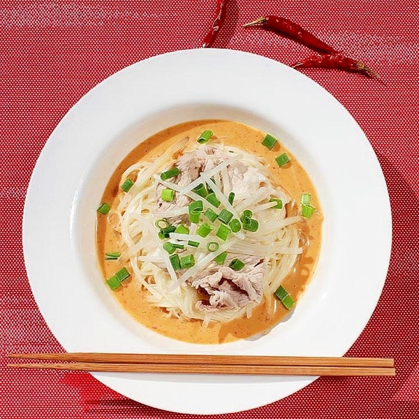 ごまだれアレンジ 簡単ヘルシー ピリ辛豆乳そうめん レシピ 作り方 By アサムラサキ 楽天レシピ ごまだれアレンジ 簡単ヘルシー ピリ辛豆乳そうめん レシピ 作り方 By アサムラサキ 楽天レシピ