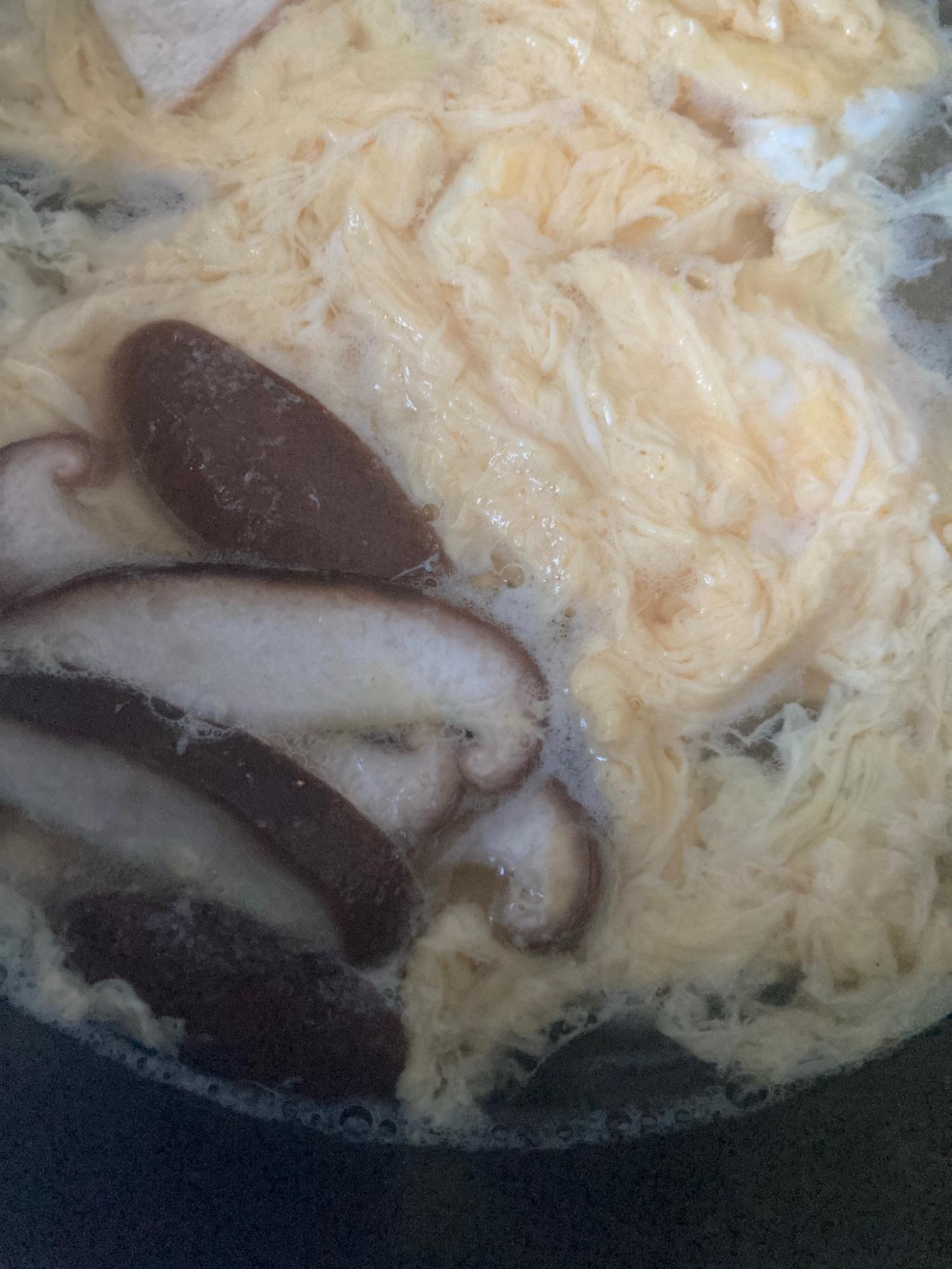 椎茸と卵のスープ