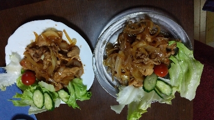 1.５倍で作って残りは明日しょうが焼き弁当にします