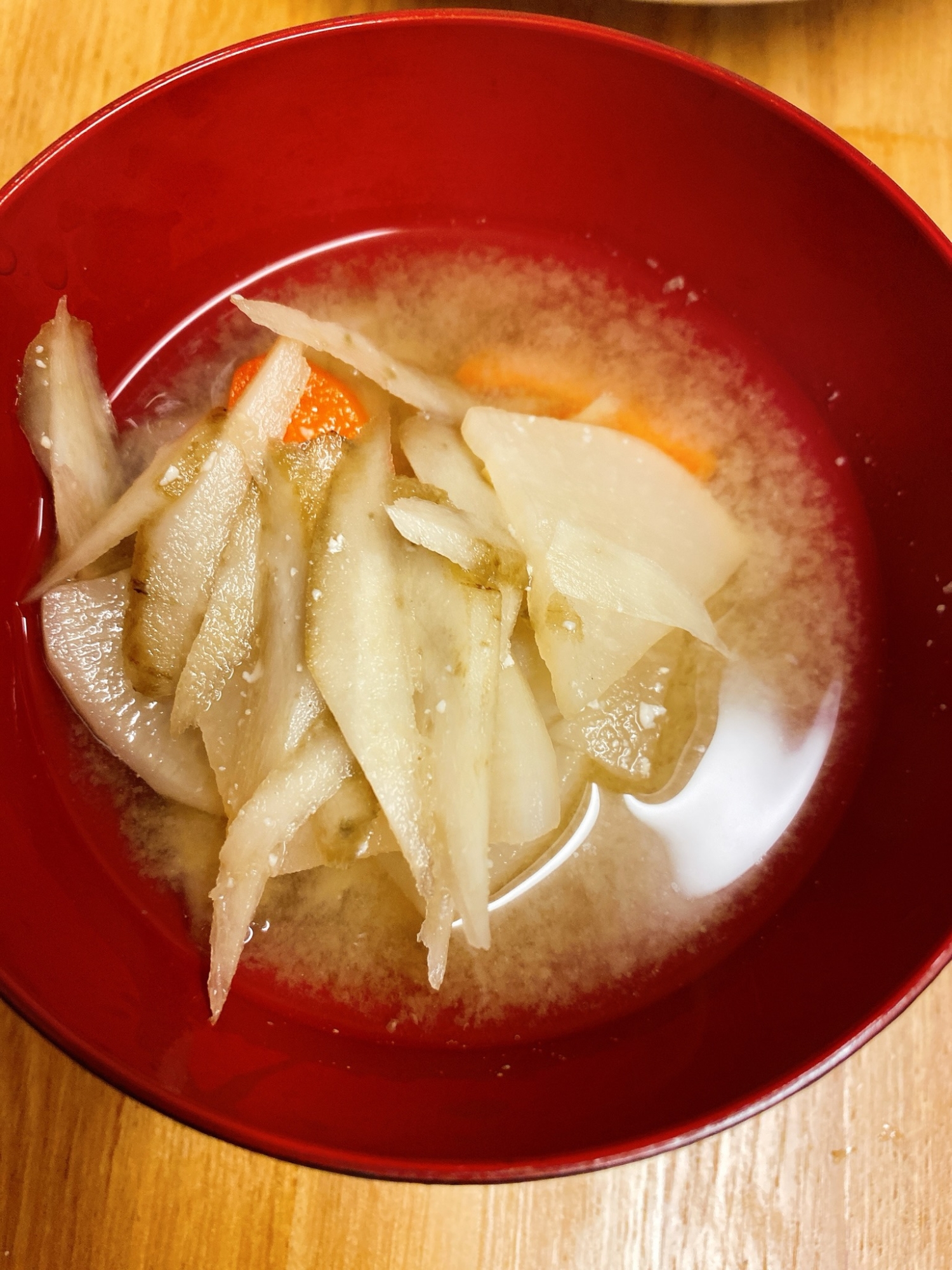 カット野菜で簡単豚汁風味噌汁