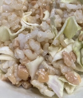 長芋と豆苗のヘルシー塩サラダご飯