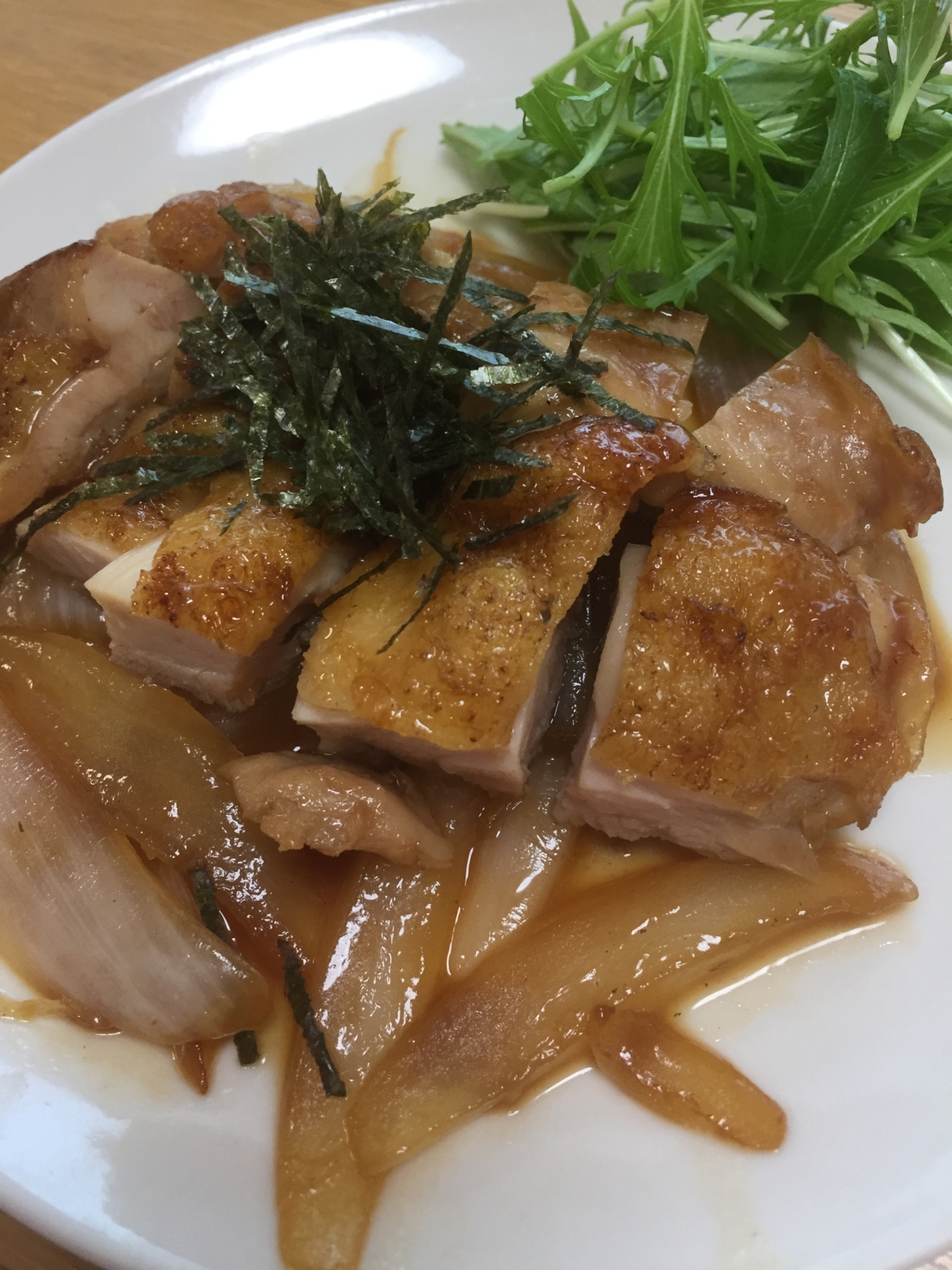 鶏モモ肉と新玉ねぎの照り焼き レシピ 作り方 By Momokota1222 楽天レシピ