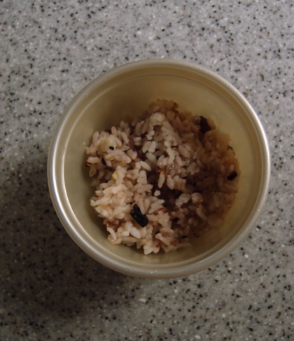 ふじっこのお豆さんで炊いた赤飯