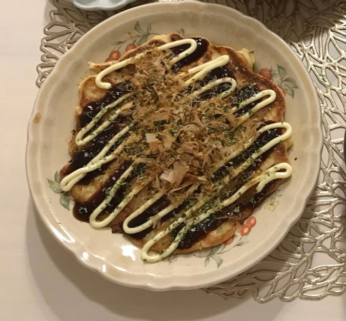 お豆腐でヘルシーお好み焼き