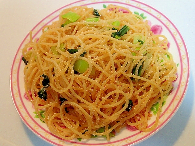 ❤青梗菜と辛子明太子のパスタ❤