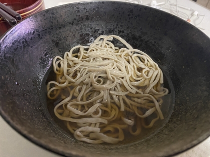ほんだしで　蕎麦つゆ